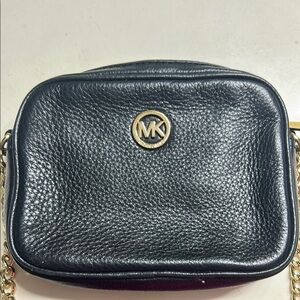 Michael Kors Black Leather Crossbody Bag